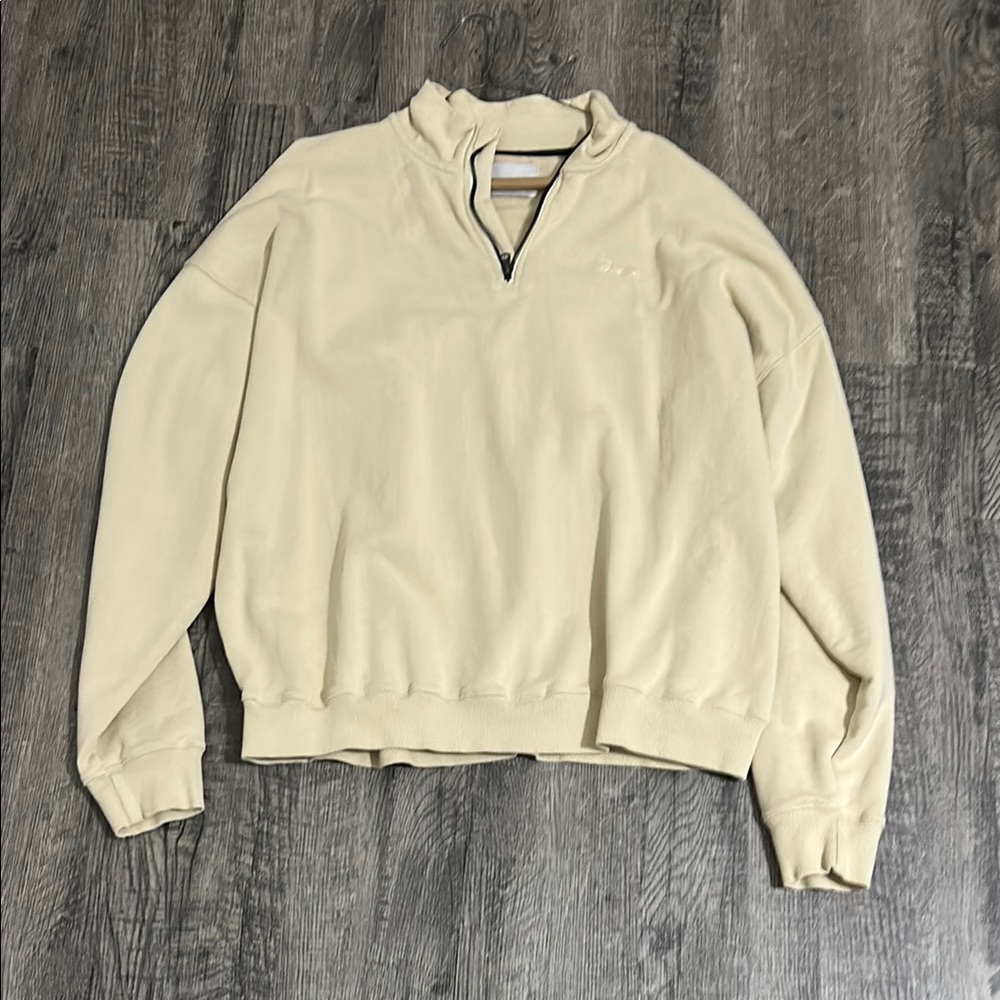 PacSun Cream Zip Up Sweater